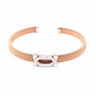 Stainless Steel Crystal Bangle Rose Gold