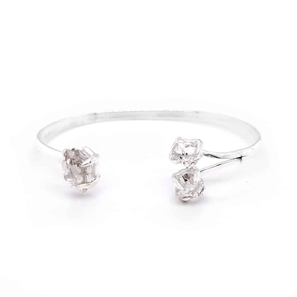 Herkimer Diamond Sterling Silver Bangle