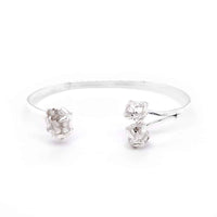 Herkimer Diamond Sterling Silver Bangle