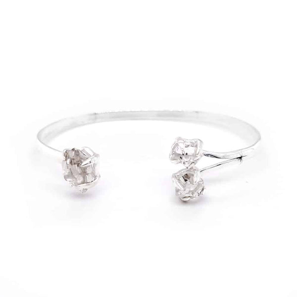 Herkimer Diamond Sterling Silver Bangle