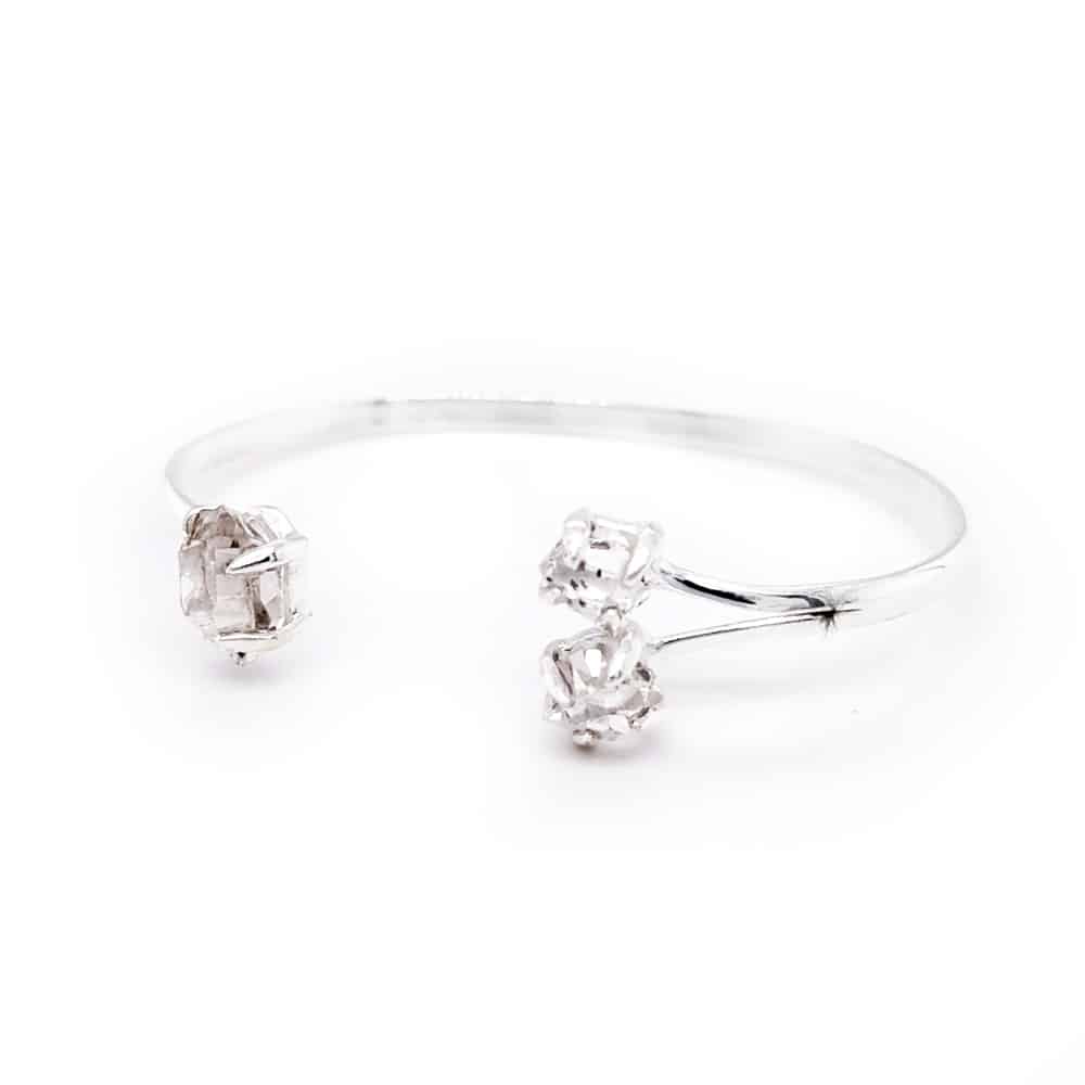 Herkimer Diamond Sterling Silver Bangle