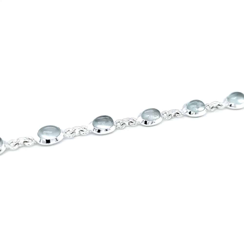 Aquamarine Silver Bracelet