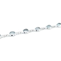 Aquamarine Silver Bracelet