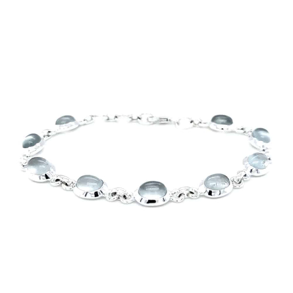 Aquamarine Silver Bracelet