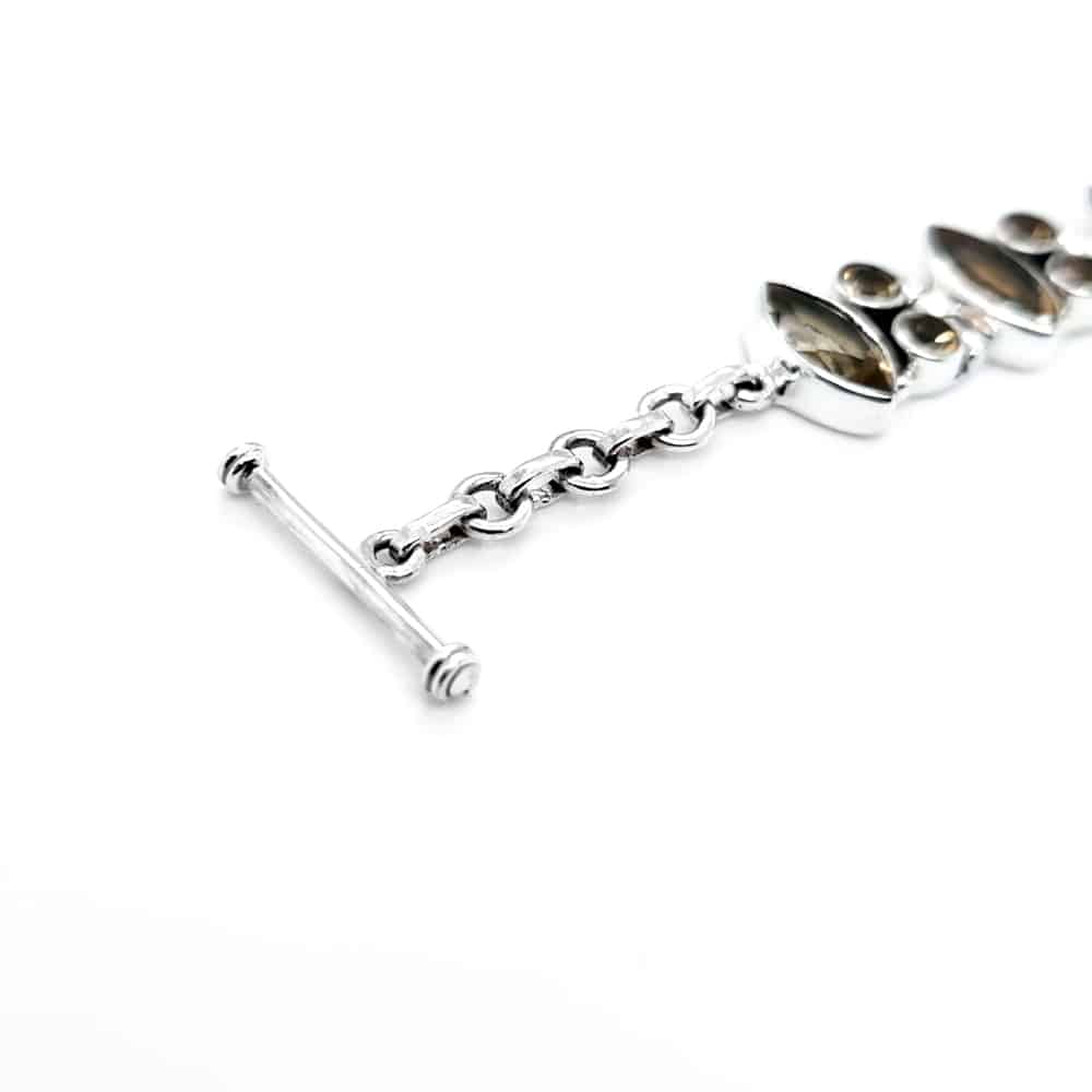 Citrine Silver Toggle Bracelet