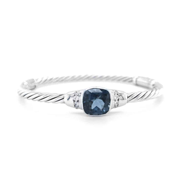 London Blue Topaz Sterling Silver Bangle