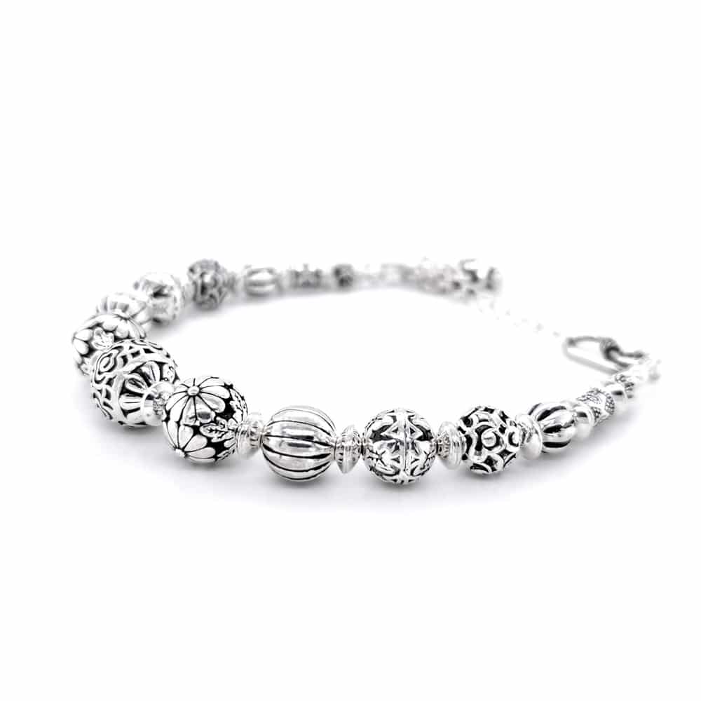 Artisan Crafted Sterling Silver Beads Bracelet