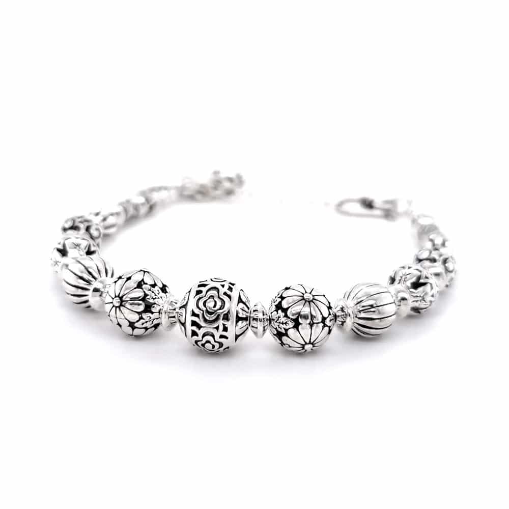 Artisan Crafted Sterling Silver Beads Bracelet