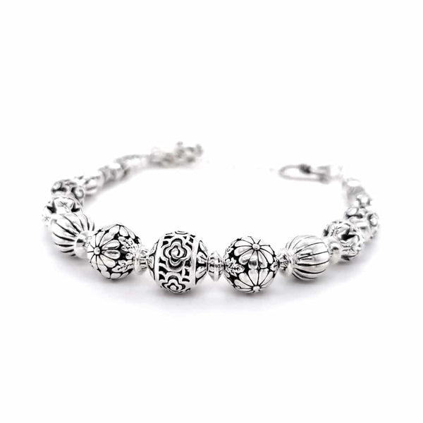 Artisan Crafted Sterling Silver Beads Bracelet