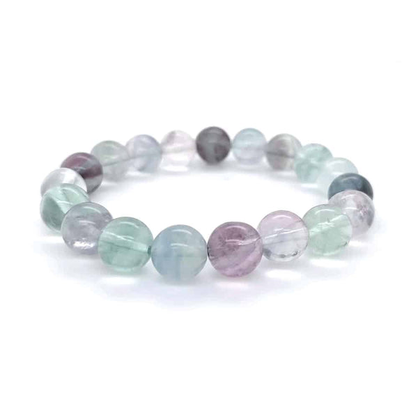 Fluorite 10 mm Beads Bracelet