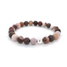 Mookaite 8 mm Beads Silver Bracelet