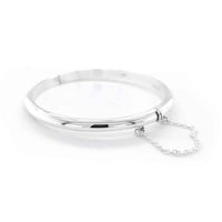 Hinged Sterling Silver Round Bangle