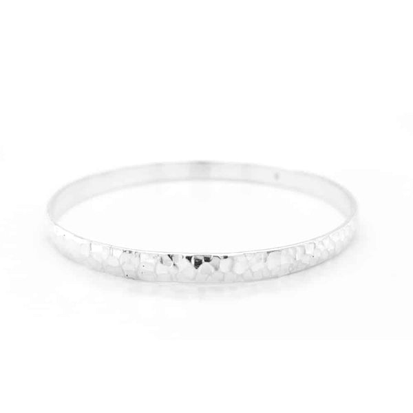 Hammered Sterling Silver Bangle
