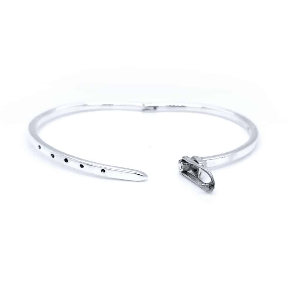 Adjustable Belt Sterling Silver Bangle