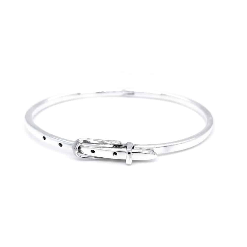 Adjustable Belt Sterling Silver Bangle