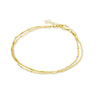 Double Chain Silver Bracelet Gold