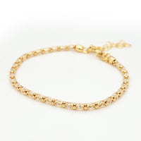 925 Italian Silver Monalisa Bracelet Gold