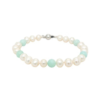 Fresh water Pearl and Amazonite Beads Bracelet