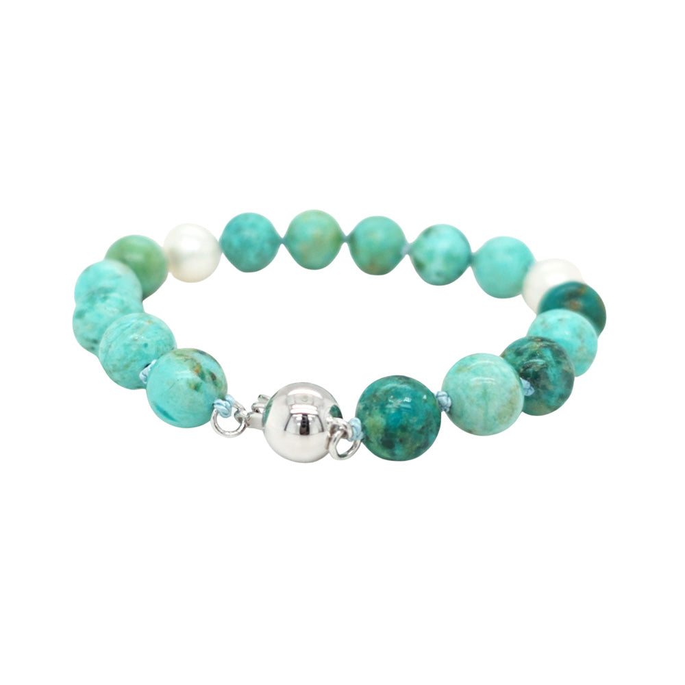 Freshwater Pearl and Turquoise Beads Bracelet