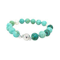 Freshwater Pearl and Turquoise Beads Bracelet