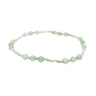Jade and Silver Beads Elastic Bracelet