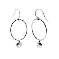 Sterling Silver Oval Hoop Earrings