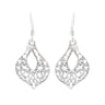 Sterling Silver Cut Out Wave Pattern Earrings