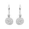 Rhodium Plated Silver Pebble Earrings