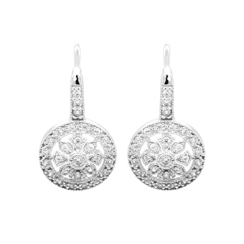 Rhodium Plated Silver Camille Earrings