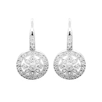 Rhodium Plated Silver Camille Earrings
