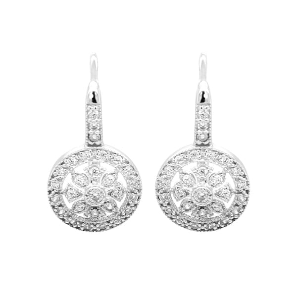 Rhodium Plated Silver Camille Earrings