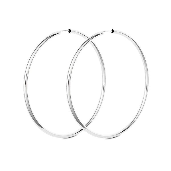 Sterling Silver Large Hoop Earrings
