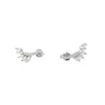 Sterling Silver Marquise CZ Climber Stud Earrings