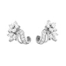 Cluster of CZ Floral Design Sterling Silver Stud Earrings