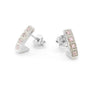 Pink Colour CZ Sterling Silver Stud Earrings