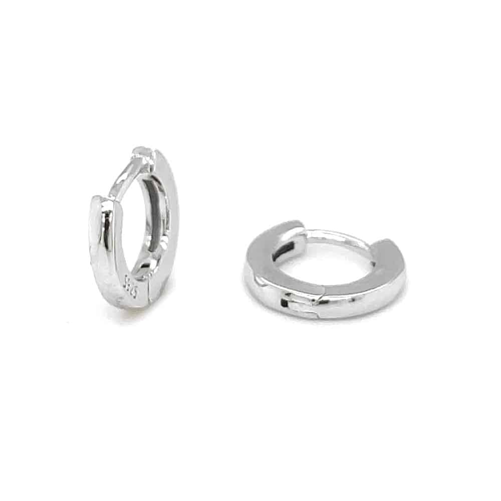 Plain Sterling Silver Huggie