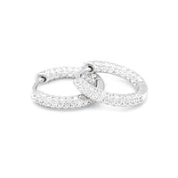 CZ Paved Sterling Silver Huggie