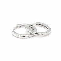 Plain Sterling Silver Huggie