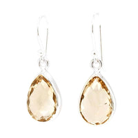 Citrine Tear Drop Earrings