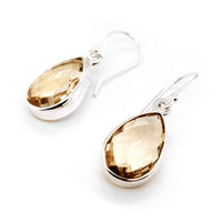 Citrine Tear Drop Earrings