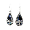 Paua Shell Dragonfly Silver Earrings