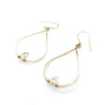 Herkimer Diamond Sterling Silver Earrings Yellow Gold