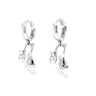 Silver Leaf Hoops Earrings