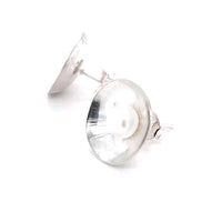 5mm Button FW Pearl Disc Cup Silver Studs