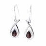 Garnet Silver Earrings