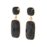 Onyx Stud Drop Earrings