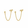 Gold Plated Silver Constellation Double Stud Earrings