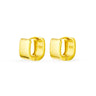 Gold Plated Sterling Silver Chunky Mini Squared Hoops