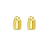 Gold Plated Sterling Silver Mini Squared Huggie