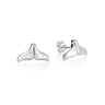 Dolphin Tail Silver Stud Earrings MOP